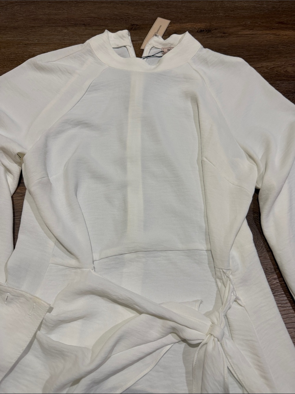 BCBGeneration Ivory Tie-Front Blouse - Picture 6 of 9